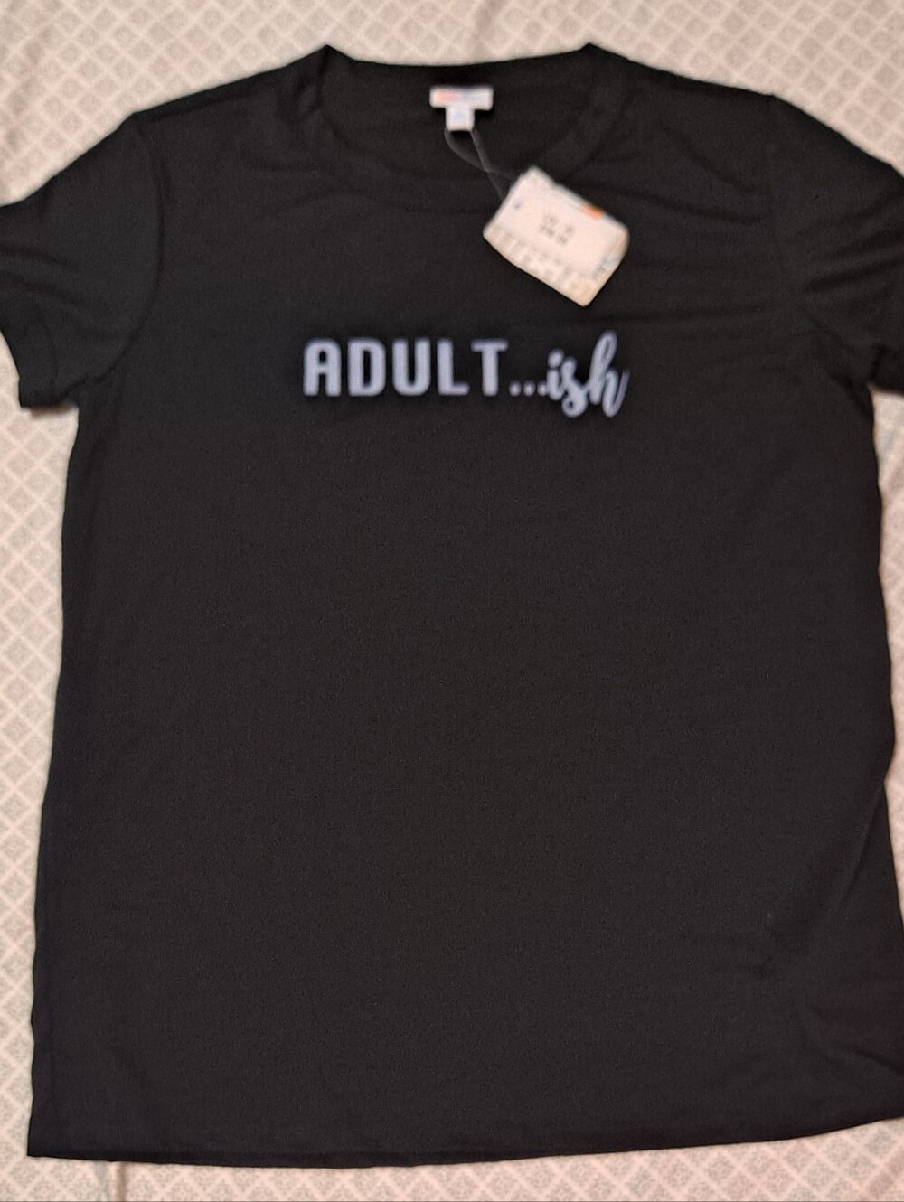 Adult...ish Black Graphic Tee. NWT. sz XL